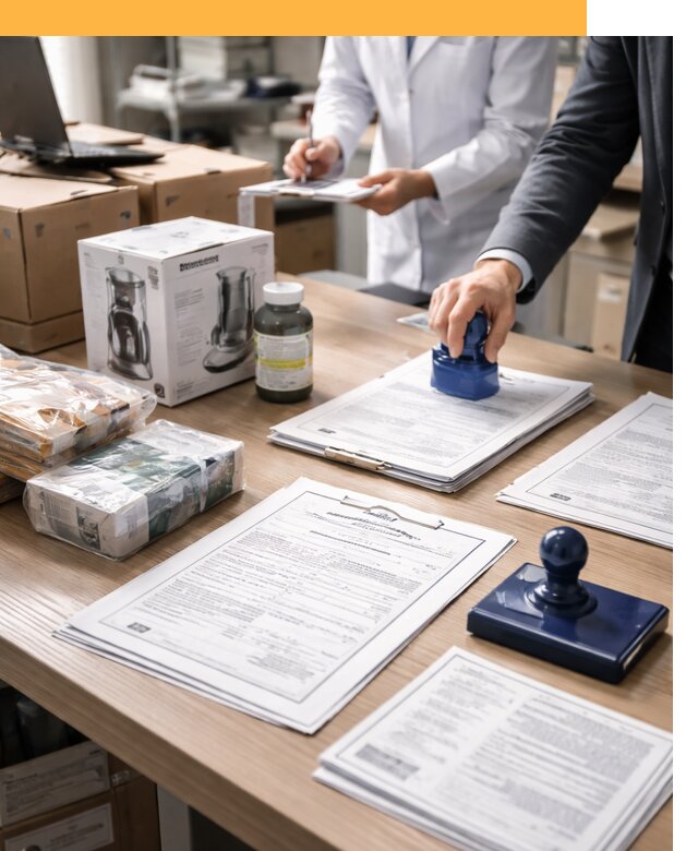 Сертификация импортных товаров от 12318 с таможенным сопровождением